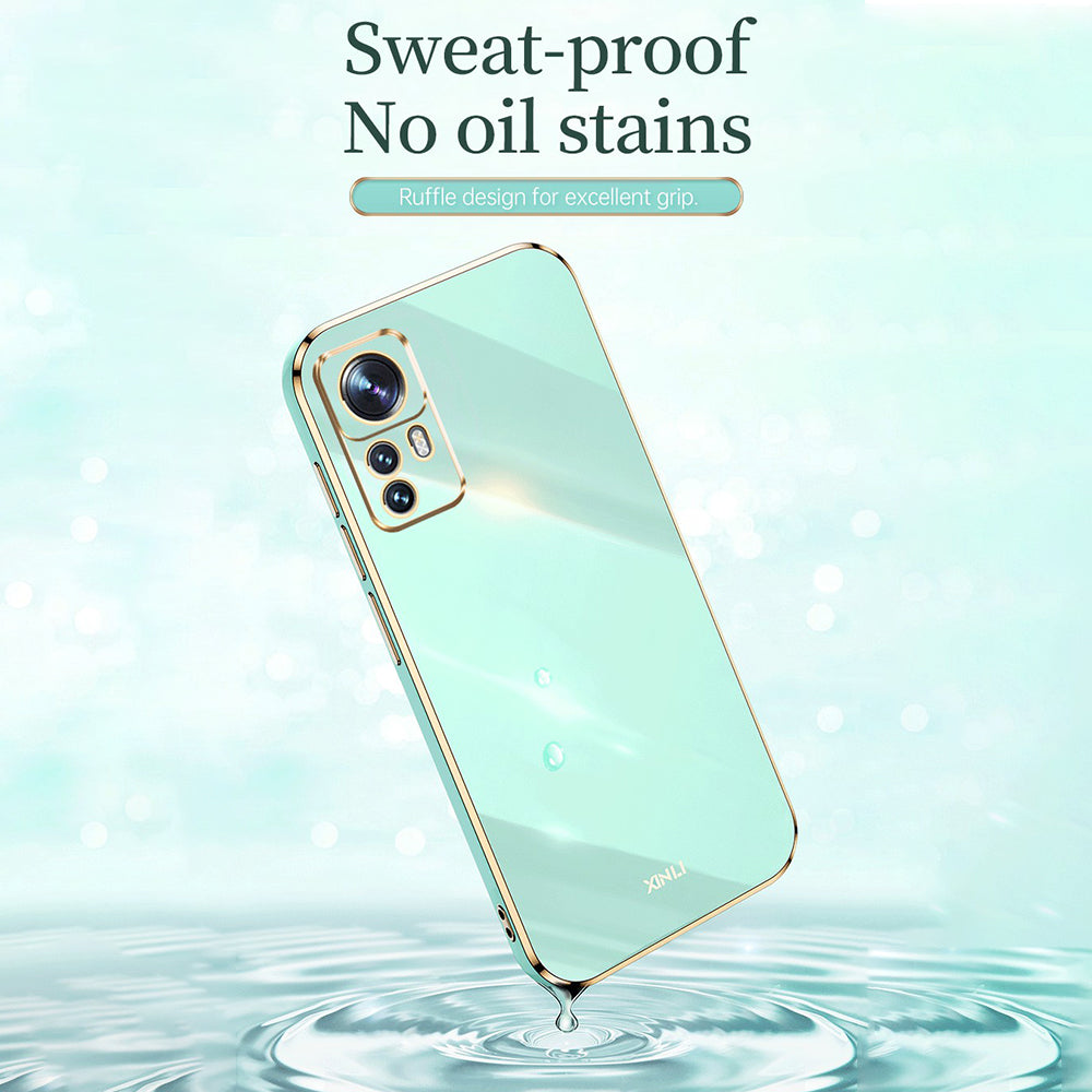 XINLI For Xiaomi 12T Pro 5G Phone Cover Shell Electroplating Golden Edge Anti-scratch TPU Phone Case XINLI For Xiaomi 12T Pro 5G Phone Cover Shell Electroplating Golden Edge Anti-scratch TPU Phone Case